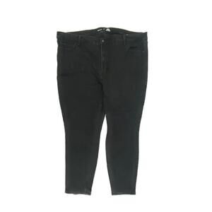 Old Navy High Rise Rockstar Super Skinny Women's size 28 Black Denim Jeans